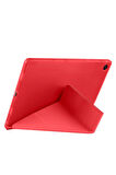 Samsung Galaxy Tab A9 Plus X210 X213 X215 X217 ile Uyumlu Üçgen Standlı Kalem Bölmeli Tablet Kılıf