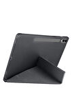 Samsung Galaxy S10 / S9 FE Plus ile Uyumlu 12.4'' Tablet Kılıfı Üçgen Standlı Kalem Bölmeli Kılıf