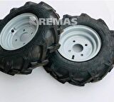Çapa Makinası Tekerleği 400x8 Dubleks Antrac 200 Teker Takımı Cırcır Aks