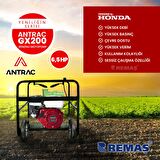Antrac GX200 Honda Motorlu Benzinli Motopomp 3" inç Su Motoru