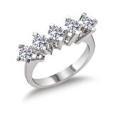 14 Ayar Altın 1.25 Ct Pırlanta Beştaş Yüzük RMY524