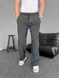 Su Yolu Çizgili Cepli Pantalon - Siyah