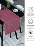 Lalezar Kadife Efektli Gül Kurusu Rengi Aura Serisi Runner 40 X 140