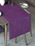 FAVOLLİ Menekşe Moru Rengi Kadife Dokulu Runner Dream Series 40 X 140