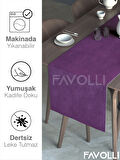 FAVOLLİ Menekşe Moru Rengi Kadife Dokulu Runner Dream Series 40 X 140