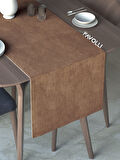 FAVOLLİ Kahverengi Kadife Dokulu Runner Dream Series 40 X 140