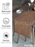 FAVOLLİ Kahverengi Kadife Dokulu Runner Dream Series 40 X 140