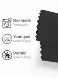 Perle Kadife Dokulu Siyah Renk Daily Series Runner 40 X 140
