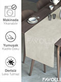 FAVOLLİ Ekru Renk Kadife Dokulu Runner Dream Series 40 X 140