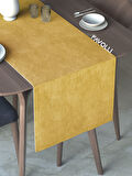 FAVOLLİ Güneş Sarısı Rengi Kadife Dokulu Runner Dream Series 40 X 140