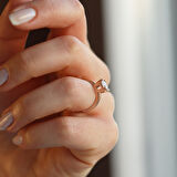 Square  Rose Gold Kaplama Sky Diamond Yüzük