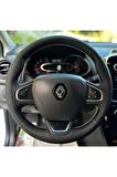 Renault Clio 4 Faz 2 Araca Özel Direksiyon Kılıfı (GRİ DİKİŞ) Clio4.50
