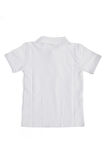 Beyaz Kısa Kol Düz Renk Yakalı 6-17 Yaş Çocuk Okul Lakos Tişört Polo Yaka T-shirt 