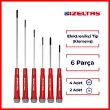 İzeltaş | Elektronikçi Tip Klemens Tornavida Seti, 6 Parça, Hassas ve Dayanıklı