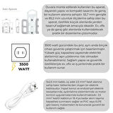 Viko | Üçlü Grup Priz, Anahtarlı Topraklı - Çocuk Korumalı Çoğaltıcı Priz, 3'lü, 1 m, Siyah