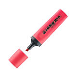 Edding | Fosforlu Kalem E-344, Kırmızı (Nar Çiçeği), 2-5 mm Kesik Uç, Su Bazlı Mürekkep, Doldurulabilir