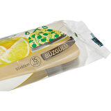 Koroplast | Ekstra Güçlü Büzgülü Çöp Torbası, Orta Boy 55x60 cm, Limon Kokulu, 15'li Paket