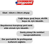 Bigpoint | Ahşap Sanatsal Oval Palet, 40 cm, Dayanıklı Ahşap Malzeme, Yağlı Boya ve Akrilik Boya İçin Uygun