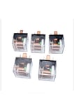 5 Adet 12V 5 Uçlu 40 Amper Led Işıklı Mini Şeffaf Röle