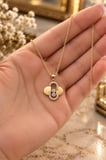 Muhtelif Yonca Altın Kolye 14 Ayar Taşlı 2.72 Gram