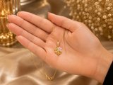 GOLD PEMBE YONCA ALTIN KOLYE
