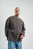 Premium Kalite Bisiklet Yaka Yıkamalı SweatShirt 