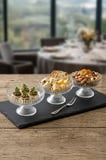 Seravina Cam Ayaklı Çerezlik Sunumluk Kahvaltılık Kase 3’lü Set 12 cm 130 ml