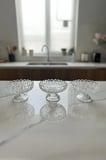 Virenna Cam Ayaklı Çerezlik Sunumluk Kahvaltılık Kase 3’lü Set 12 cm 130 ml