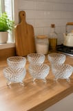 Beloria Ayaklı Cam Kase 6'lı Set 10 cm Şeffaf Sunum ve Çerezlik Kasesi