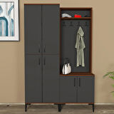 Rose-1-4 Dolaplı Ayakkabılık Vestiyer Portmanto RS07