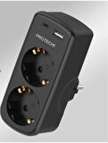 ROSE TEKNOLOJİ 2 PRİZ 1 USB 1 TYPE-C GİRİŞLİ AKIM KORUMALI VE ÇOCUK KİLİTLİ DUVAR TİPİ PRİZ