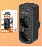 ROSE TEKNOLOJİ 2 PRİZ 1 USB 1 TYPE-C GİRİŞLİ AKIM KORUMALI VE ÇOCUK KİLİTLİ DUVAR TİPİ PRİZ