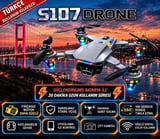 ROSE TEKNOLOJİ S107 KATLANABİLİR   2 KAMERALI FPV CANLI GÖRÜNTÜ AKTARIMLI 2 BATARYALI VE TAŞIMA ÇANTALI DRONE ( tablet standı hediyeli )