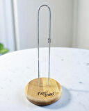 28cm Kağıt Havluluk, Peçetelik Tutucu, Metalik Renk Telli, Ahşap Standlı Paper Towel