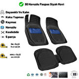 Mercedes C Serisi W205  2016 HASIR DESEN 3D UNİVERSAL UYUMLU PASPAS MAVİ