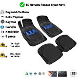 Volvo XC40 2021 HASIR DESEN 3D UNİVERSAL UYUMLU PASPAS MAVİ