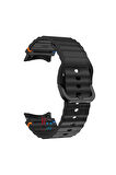 Samsung Galaxy Watch 7 40 mm / 44 mm / FE 40 mm İle Uyumlu Kavisli Spor Silikon Kordon