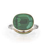 Modern Peridot Taşlı Gümüş Yüzük – Vergeflow