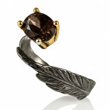 Tüy Desenli Zultanit Taşlı Gümüş Yüzük – Wingtrace