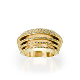 Geniş Tasarım Gümüş Yüzük – Orbit Stack