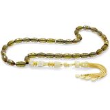 925 Ayar Gümüş Püsküllü Siyah Zirkon Taş İşlemeli Sultanit Tesbih