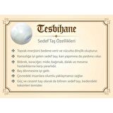 1000 Ayar Gümüş Kazaz Püsküllü Küre Kesim Sarı Sedef Doğaltaş Tesbih