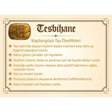 Kararmaz Metal Püsküllü Küre Kesim Fuşya Renk Kaplangözü Doğaltaş Tesbih