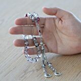 Kararmaz Metal Püsküllü Kişiye Özel Saç Teli İçerir Tesbih