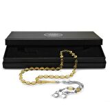 Kararmaz Metal Ayyıldız Püsküllü Arpa Kesim Şeffaf Beyaz Ateş Kehribar Tesbih