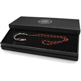 Kararmaz Metal Püsküllü Arpa Kesim Kırmızı Ateş Kehribar Tesbih