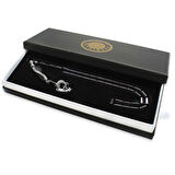 Kararmaz Metal Püsküllü Kesme Kesim Turkuaz-Siyah Ateş Kehribar Tesbih