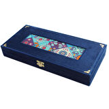 Özel Premium Kutulu Sistemli 925 Ayar Gümüş Çakım Küre Kesim Mavi Mine İşlemeli Sultan İşi Koleksiyonluk Kuka Tesbih