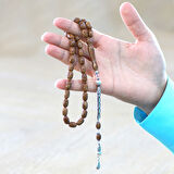 925 Ayar Gümüş Kral Zincir Püsküllü Kapsül Kesim Exclusive Renk Cilalı Kuka Tesbih