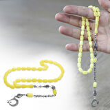 Kararmaz Metal Kafes Zincir Püsküllü Kapsül Kesim Sarı Beyaz Hareli Beyrut Kehribar Tesbih